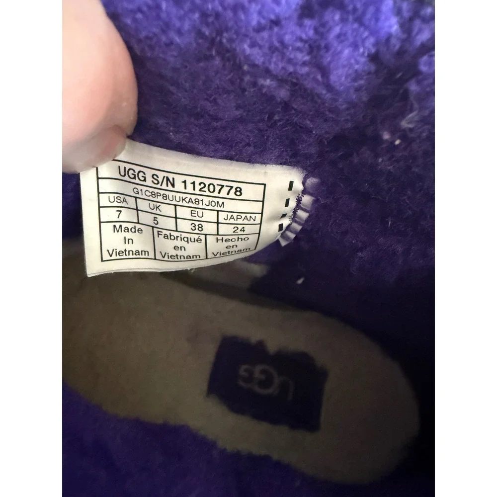 UGG Classic Clear Mini Purple Tie Dye Waterproof Boots 1120778 Womens Size 7